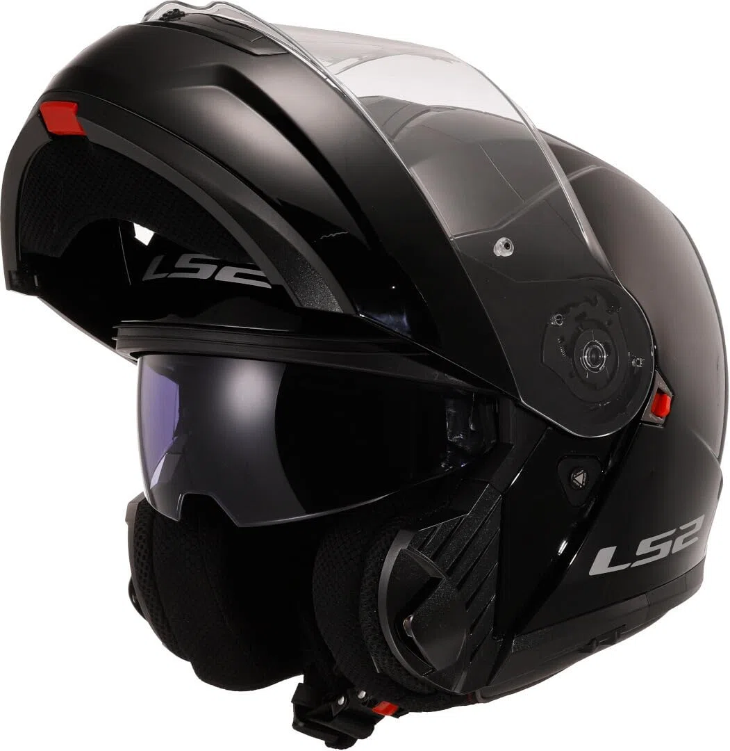 LS2, Casco Moto Modular STROBE II Gloss Black, L