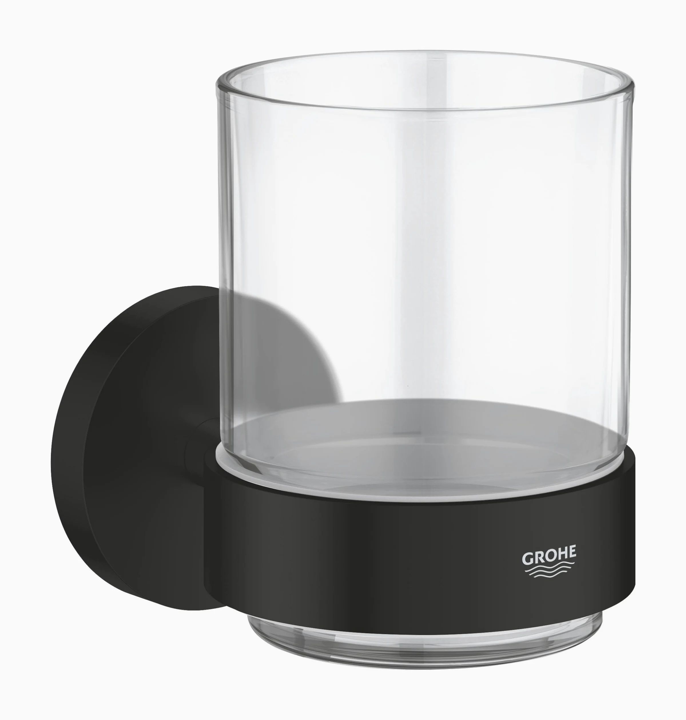 GROHE Start Quickfix- Vaso de cristal con soporte, Negro Mate 411942430
