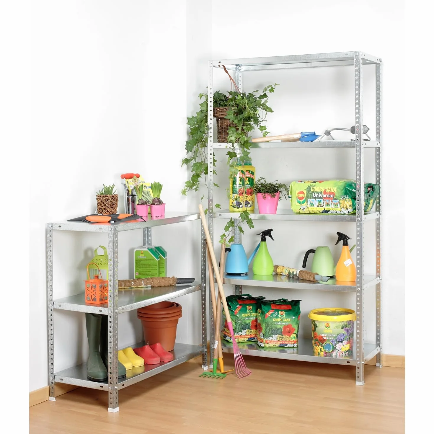 Simon Rack Estanteria Metalica 900x1000x500 mm, 3 Alturas, Bandeja Metal, 100 kg de Punto Flexión, Estanteria Almacenaje, Galvanizado - Comfort