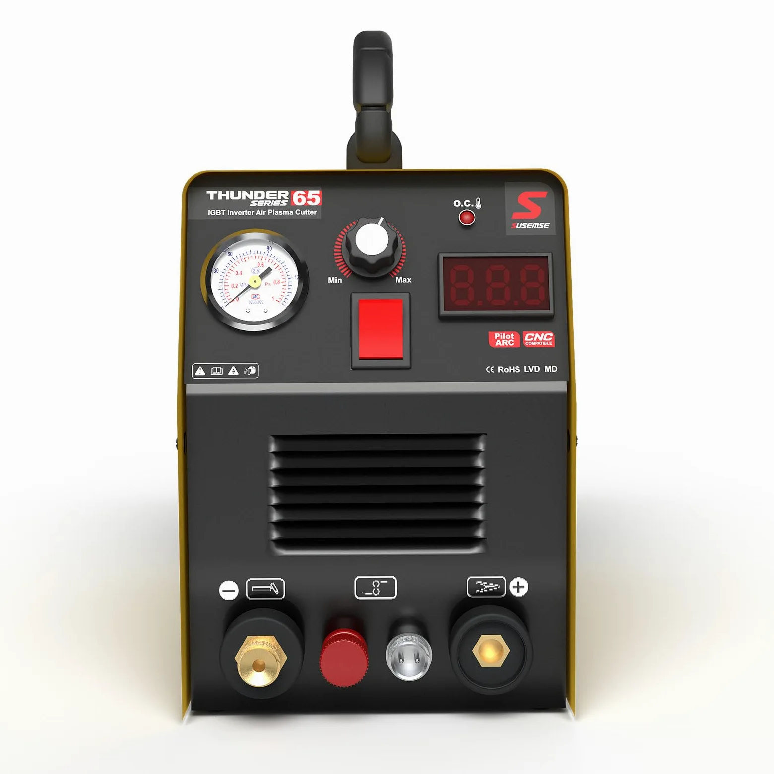 SUSEMSE Cortador de plasma de 65 amperios IGBT Inverter Plasma (DC, 230 V, corriente de corte 20-65 A, potencia de corte máx. hasta 16 mm)
