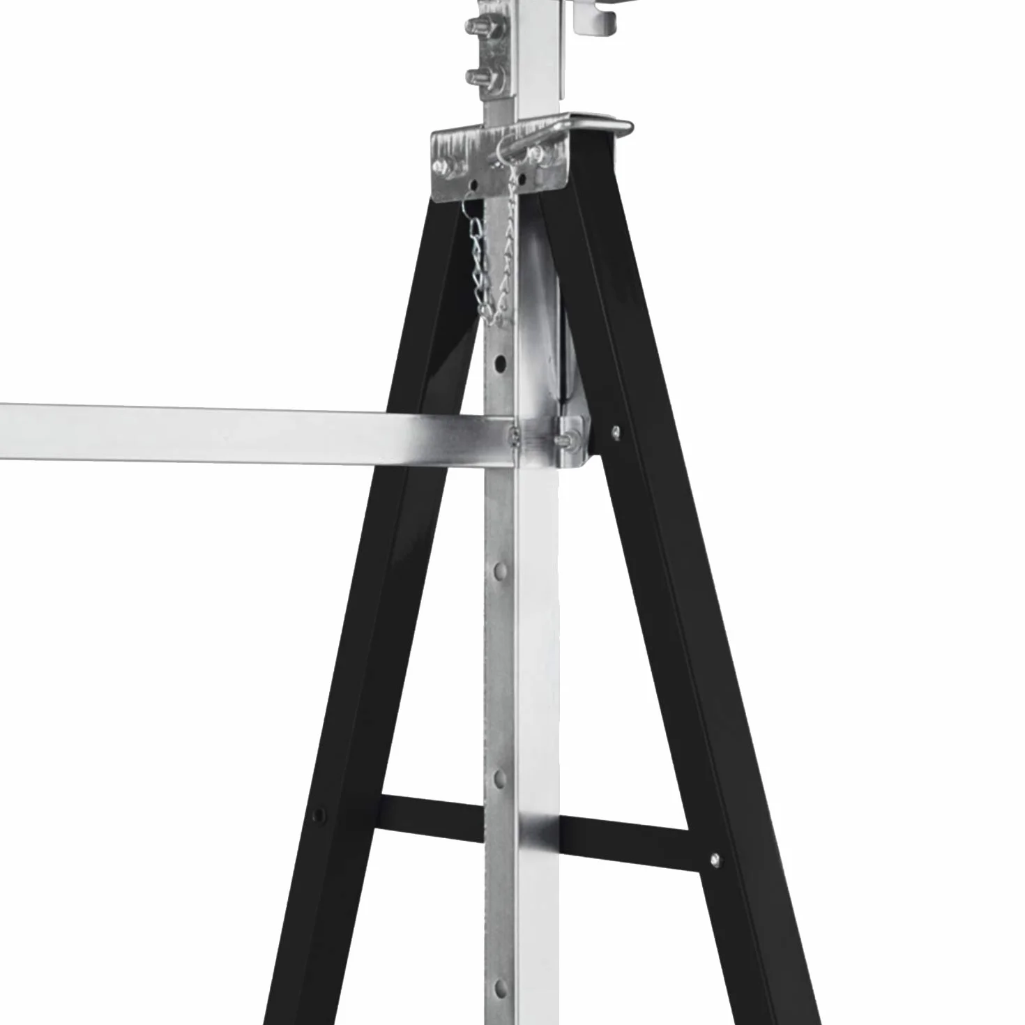Juego de 2 caballetes de trabajo de altura ajustable, plegable, capacidad de carga de 200 kg, 7 posiciones de altura regulable de 80 a 130 cm, para aplicaciones versátiles