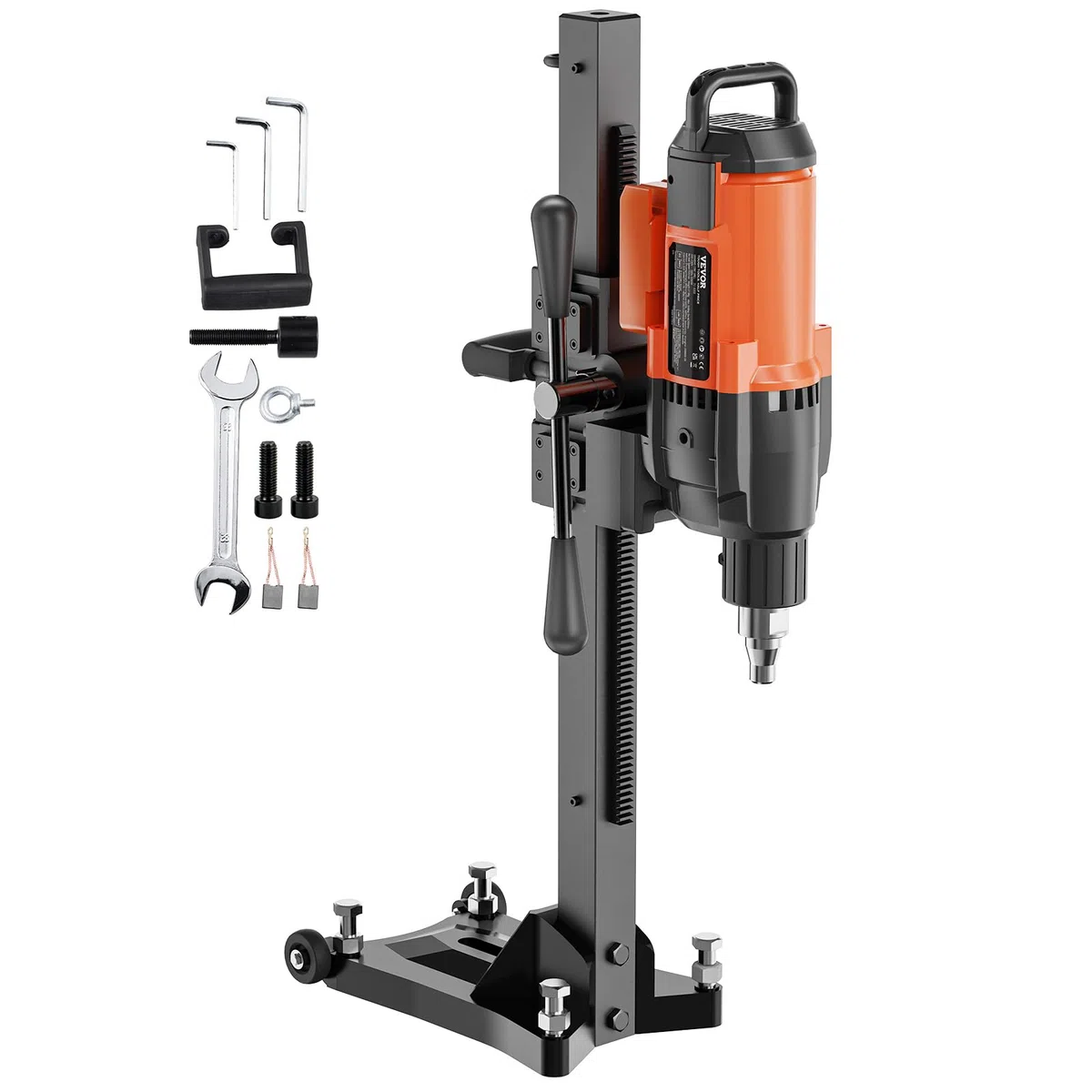 VEVOR Taladro de Diamante Diámetro Máximo de 26 cm Máquina Perforadora de Diamante Profundidad de 60 cm Taladradora Diamantina Húmeda 3200 W 750 rpm para Agujeros Construcción de Hormigón Armado