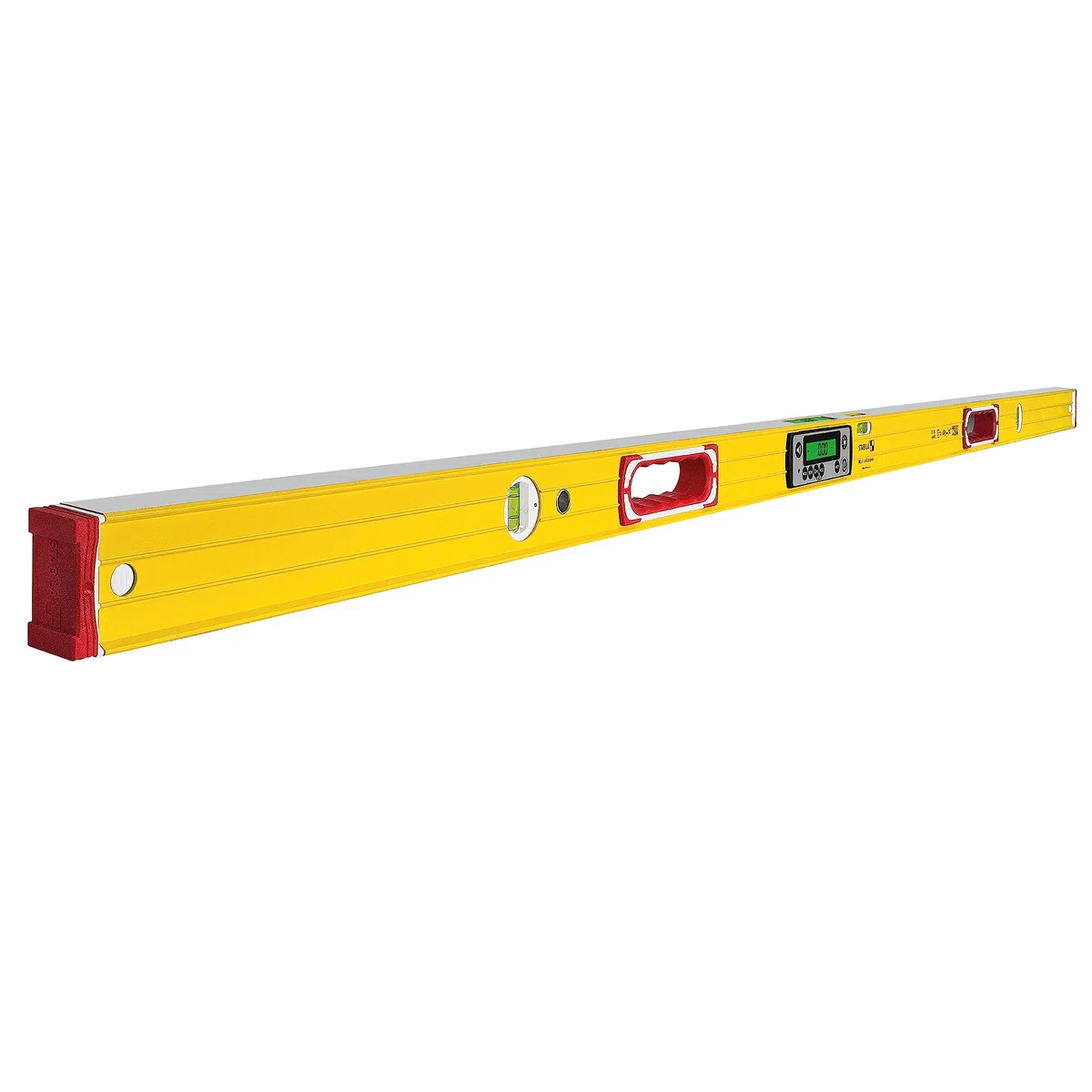 STABILA TECH 196 DL - Nivel de burbuja digital (resistente al agua y al polvo, IP67, 2 pantallas digitales, sin calibración, con bolsa, 183 cm)