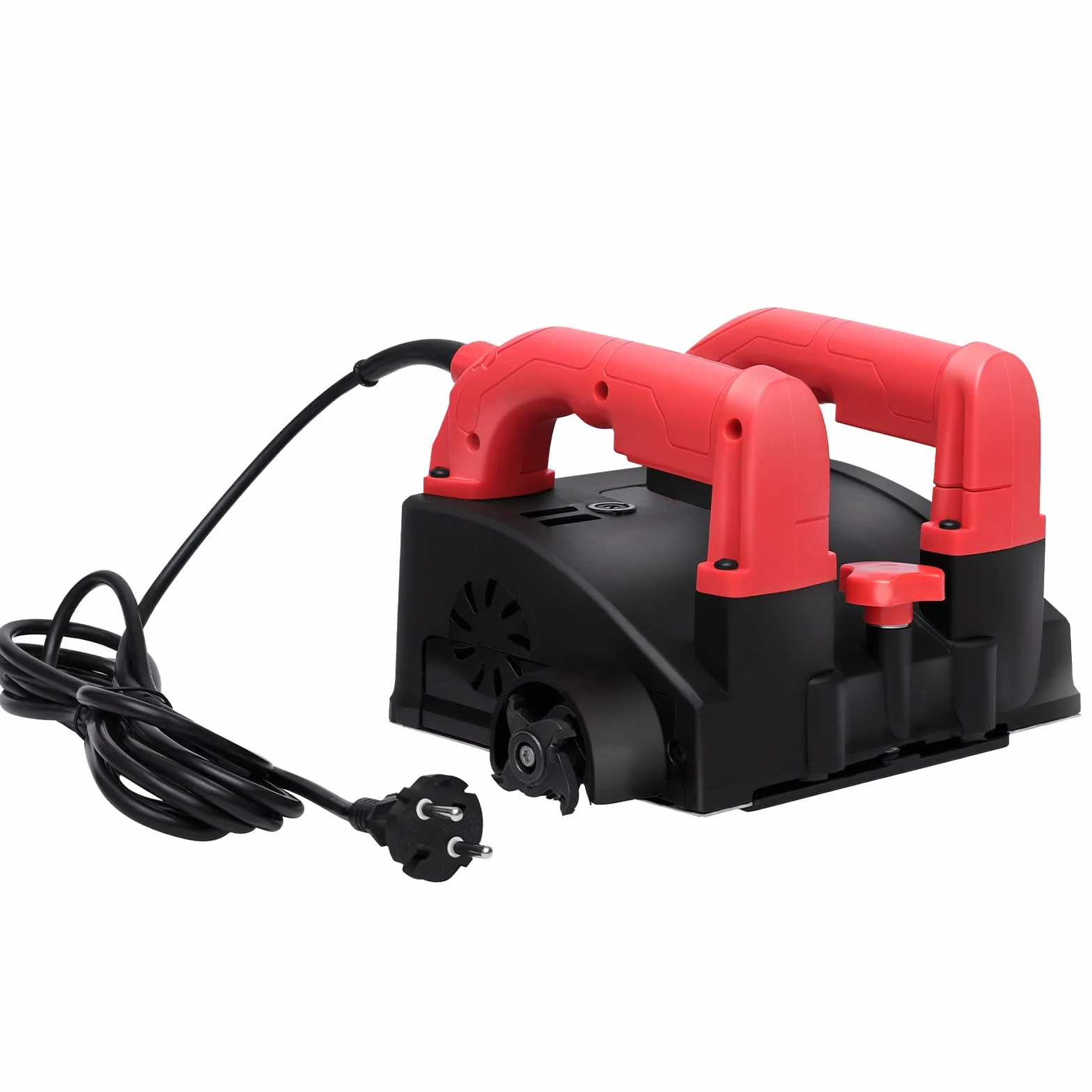 Fresadora de hormigón para superficies duras, 1200 W, 4000 UPM, fresadora de reacondicionamiento, fresadora de muros, lijadora de hormigón, lijadora de rodillo, fresadora (negro)