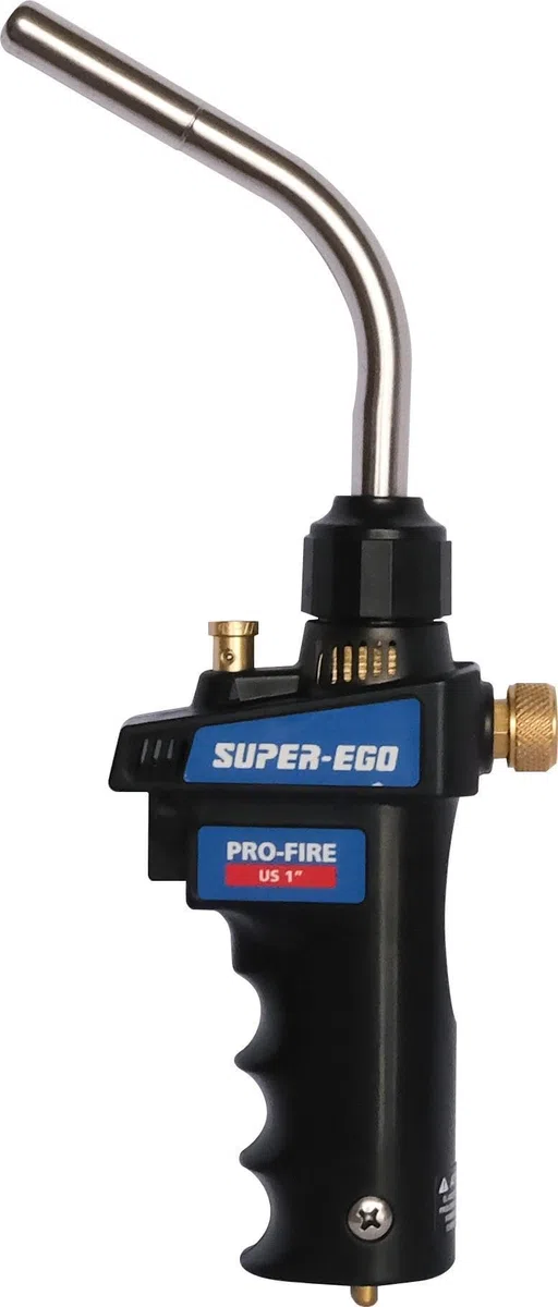 Super Ego Kit de soplete Pro-Fire + 2 Cartuchos Gas MAPP ROTHENBERGER 1500002772-Pack romassgas, Arándano, Extra Grande, 2