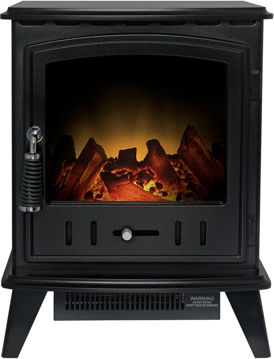 Adam Aviemore - Fuego eléctrico (enchufe europeo), color negro