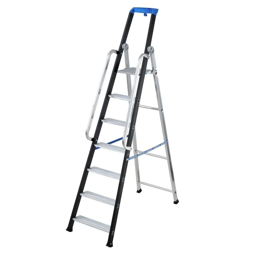 GIERRE AL756 - Escalera Profesional de Aluminio de Tijera Stabila Pro (7 peldaños)