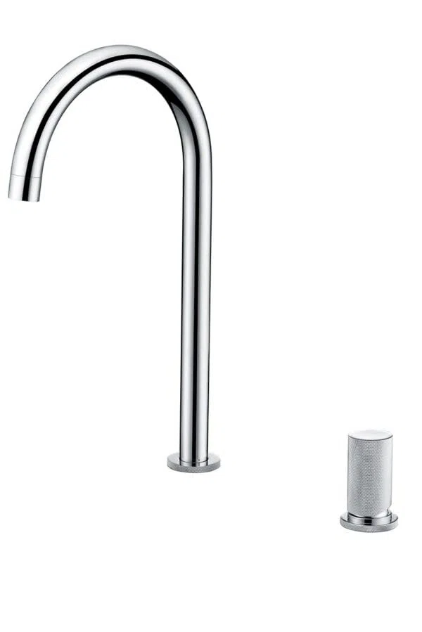 IMEX Grifo Cocina - MANACOR Grifo Cocina Monomando en Dos Partes Independientes, Cuerpo de Latón, Cartucho Cerámico Ø25mm, Diseño Moderno y Funcional (CROMADO)