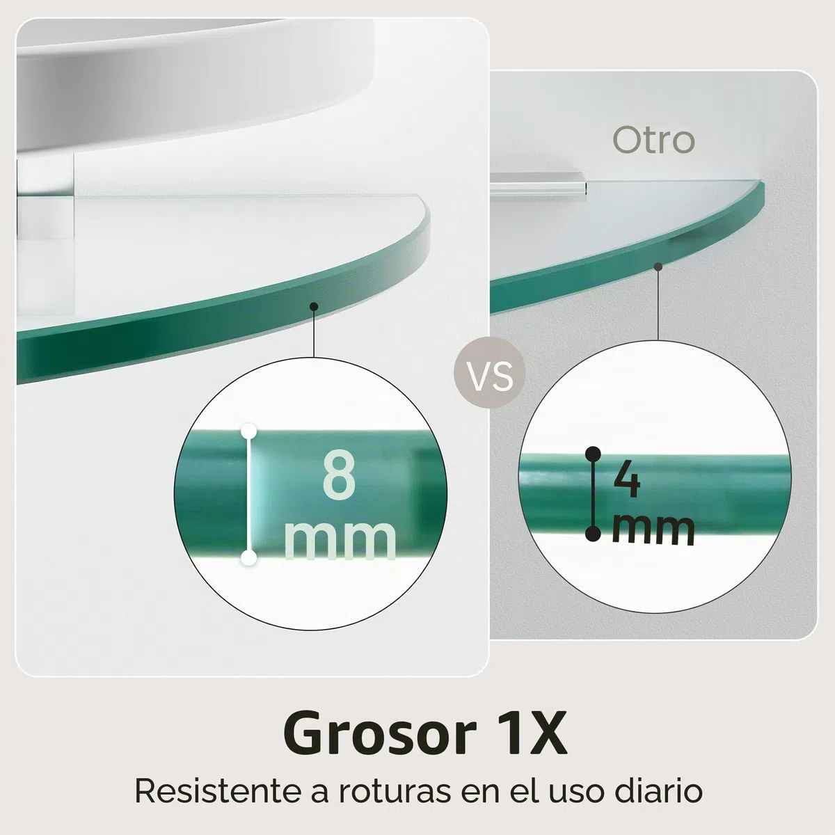 KES Estantería Esquina Cristal Baño Aluminio 2 Piezas Plata