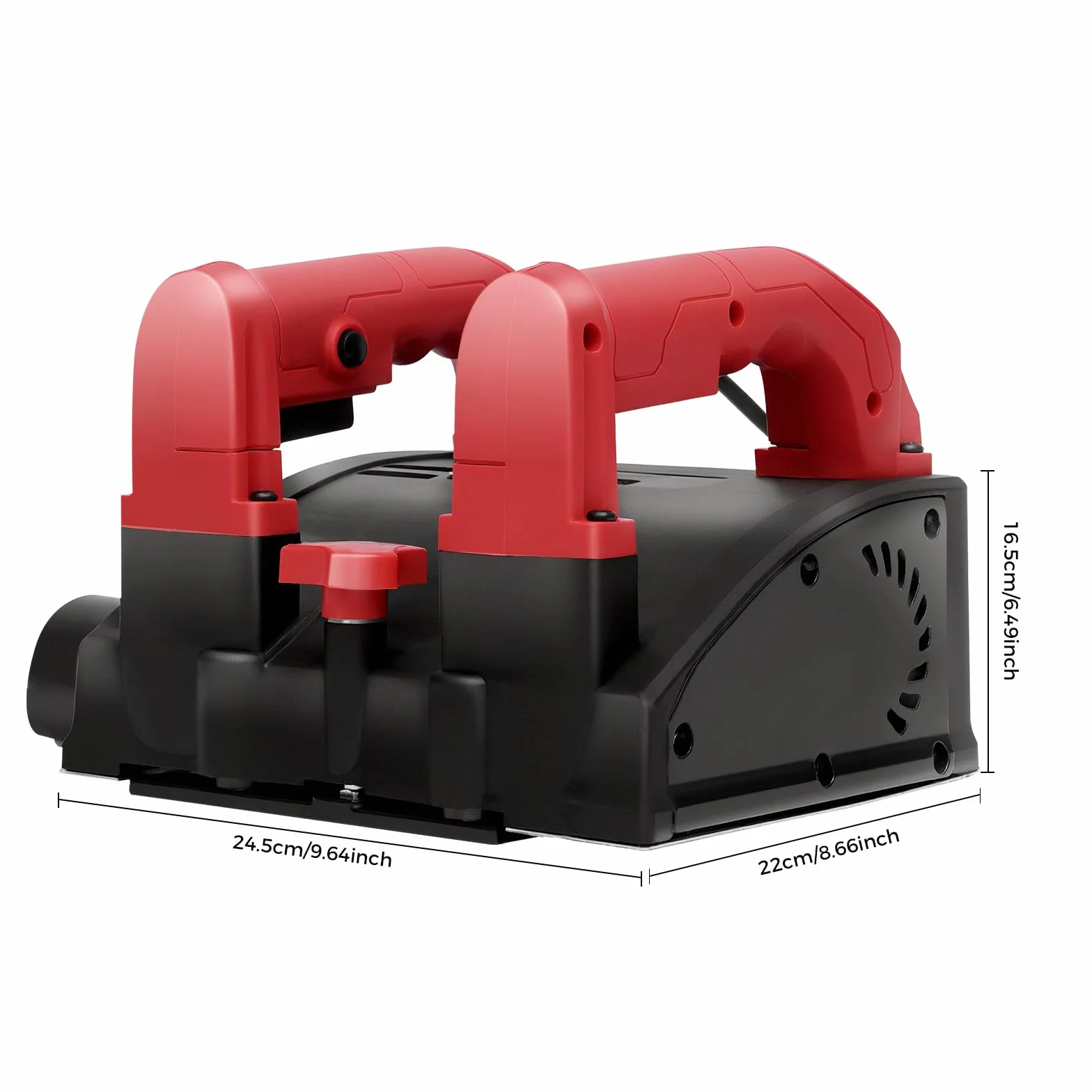 Fresadora de hormigón para superficies duras, 1200 W, 4000 UPM, fresadora de reacondicionamiento, fresadora de muros, lijadora de hormigón, lijadora de rodillo, fresadora (negro)