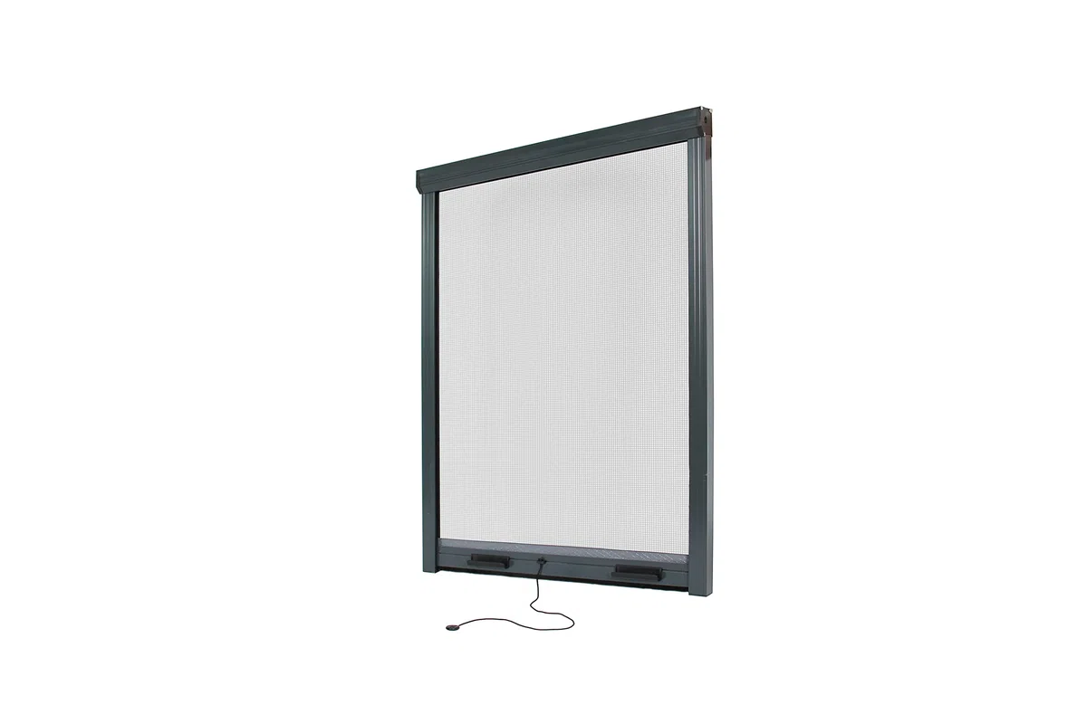 Mosquitera Enrollable cortable para Ventanas - Ajustable en Altura y Anchura - Protección contra Insectos (gris antracita RAL 7016, 1250 mm x 1600 mm)