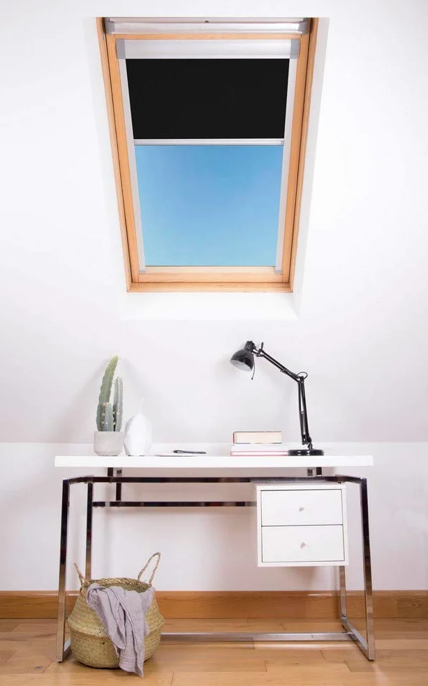 Bloc Skylight Blind Bloque Ciego de la claraboya 6 (78/118) para Fakro Ventanas de Techo para, Negro
