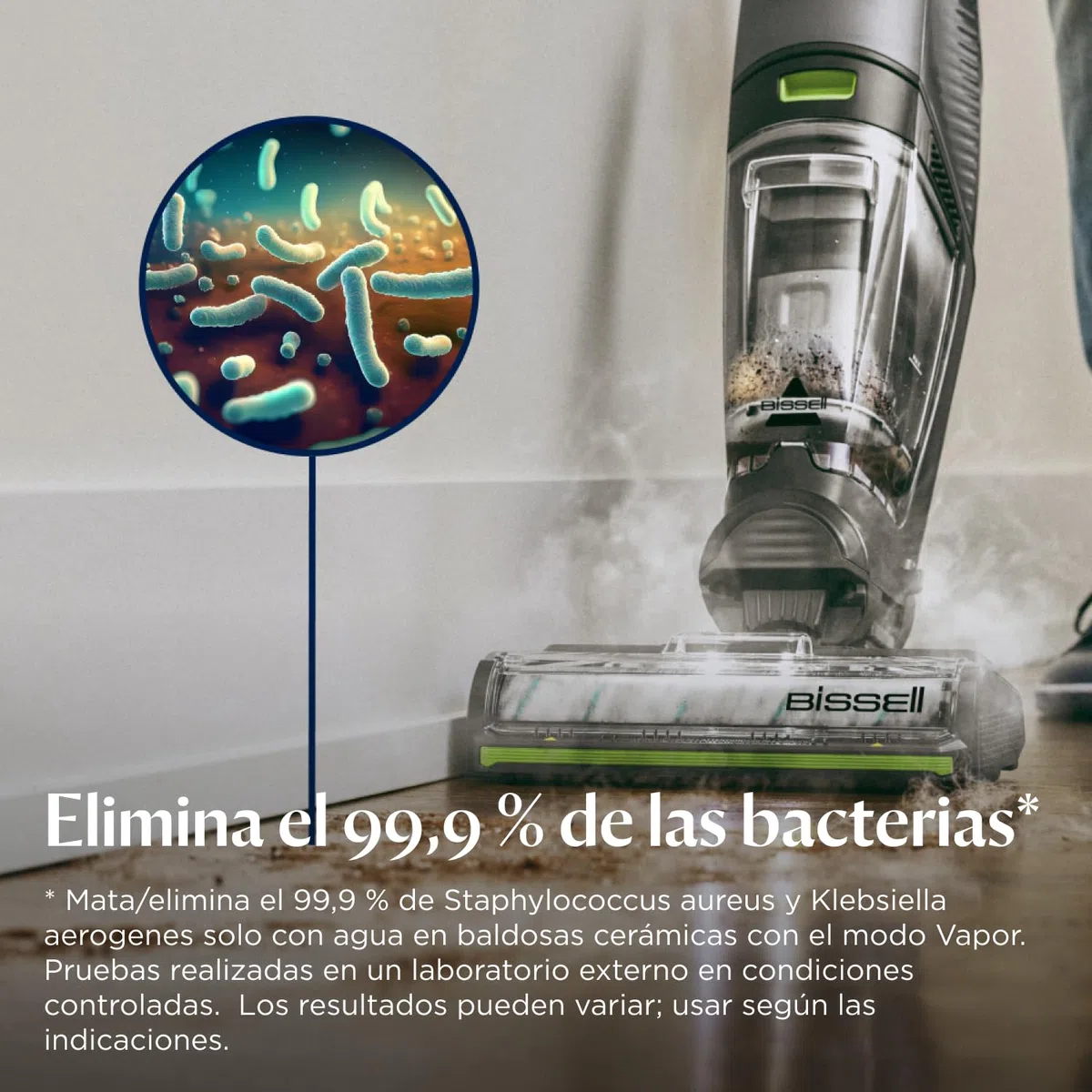 Bissell CrossWave HydroSteam Pet, Aspiradora de Mano con Cable, Aspira, Mopa y Seca, Escoba Vertical Potente, con Modo de Vaporeta, Ideal para Dueños de Mascotas, Limpieza Multisuperficie, 3517N