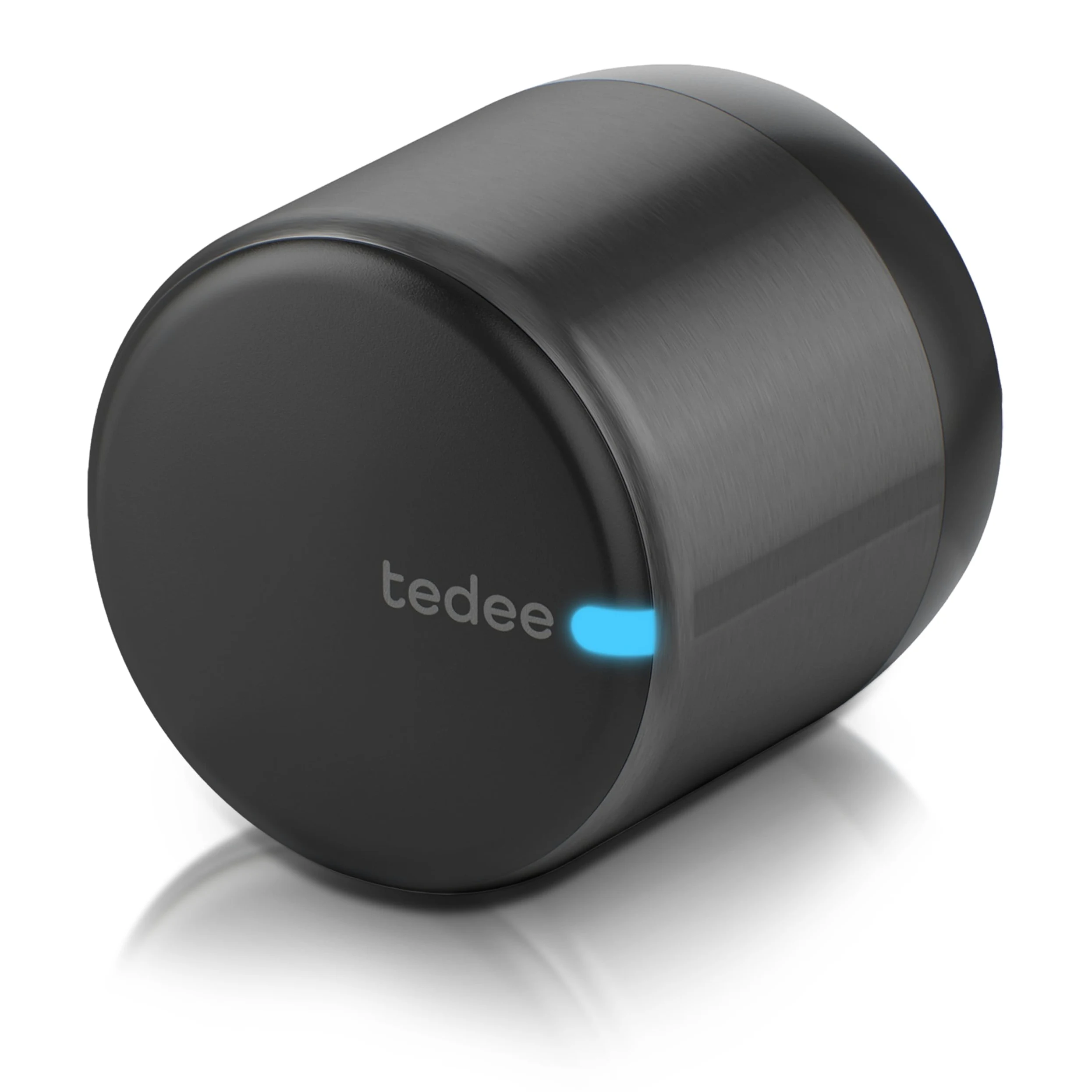 tedee GO2 Alu Cerradura Inteligente con WiFi y Bluetooth, Electrónica Kit con Cilindro Exxo Smart 31-62/31-62mm y Bridge, para Acceso Remoto y Desbloqueo Automático, Compatible con Alexa Google Matter