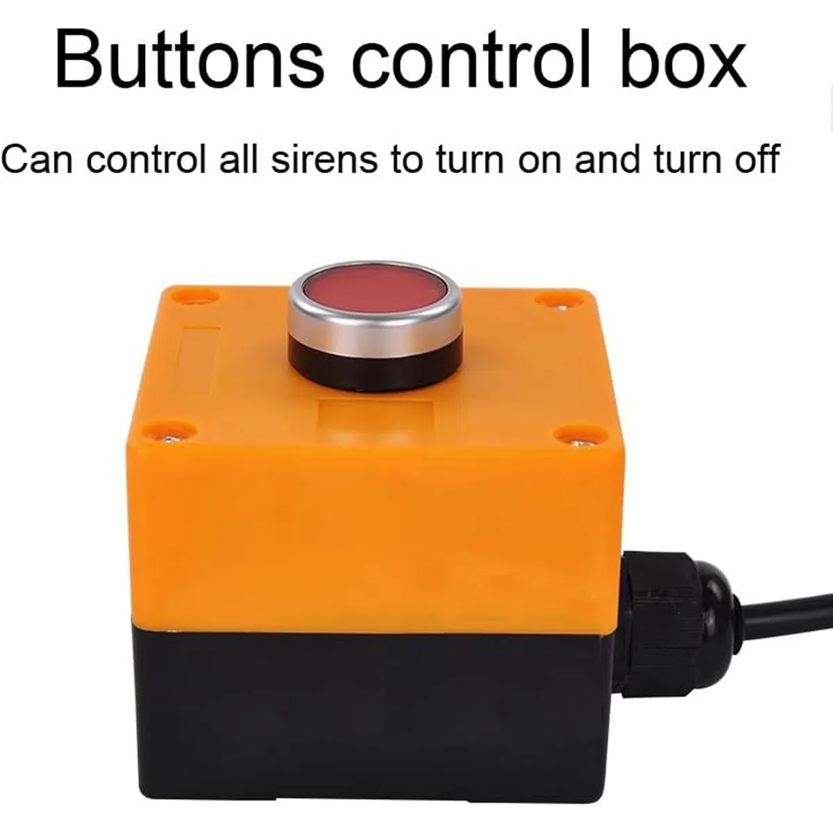 Alarma de emergencia inalámbrica industrial con sirena de 120 dB y luz estroboscópica, IP65 impermeable, control remoto para alertas de seguridad