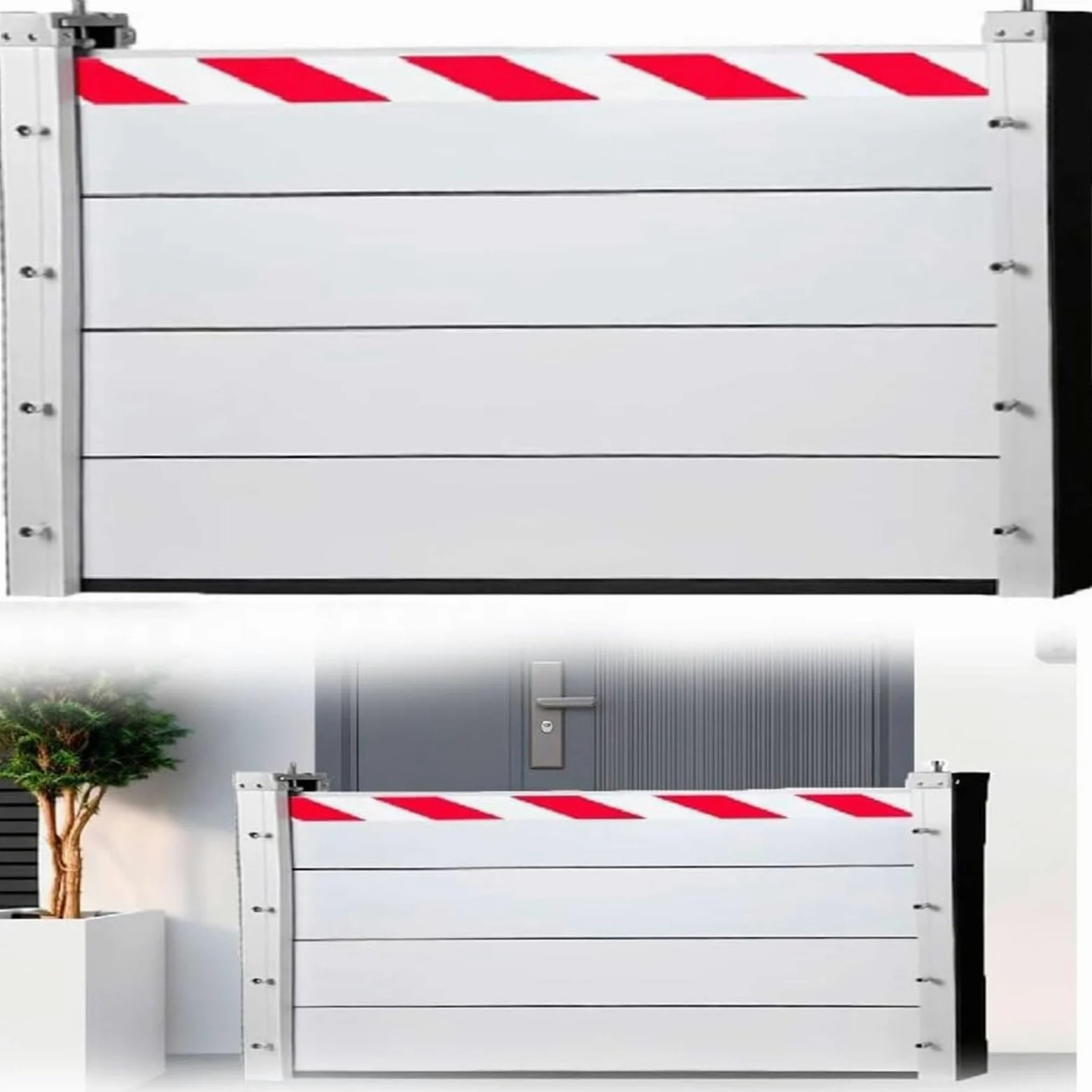 Barrera Anti Inundaciones Para Garaje L 80cm H 40cm Barrera Contra Inundaciones Para Puertas Aluminio Barrera De Protección Contra Inundaciones Reutilizable Muro De Contención De Agua