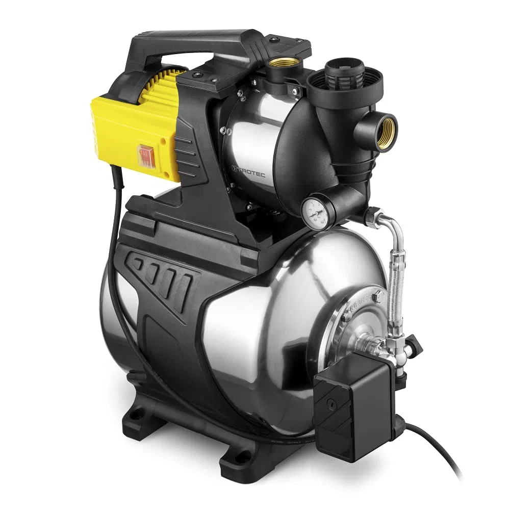 TROTEC Bomba de Agua Doméstica TGP 1050 E aspersor para césped Bomba de jardín 1000 W 3300 l/h Capacidad acero inoxidable