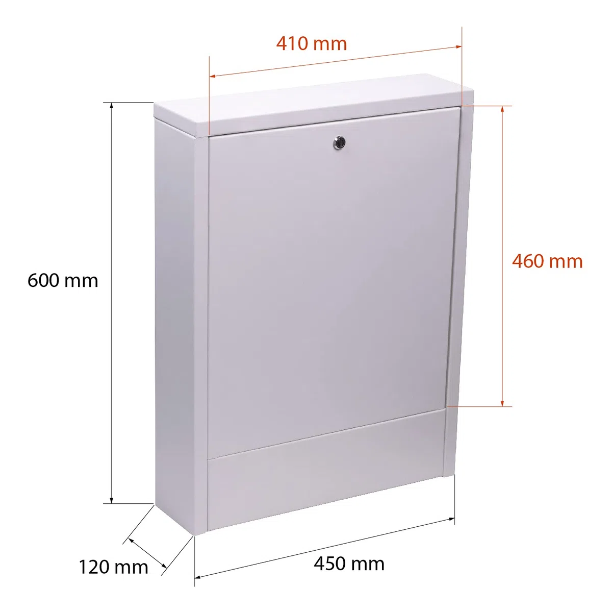 Caja metálica para colector 450x600x120 mm | Ideal para proteger y organizar colectores de calefacción o fontanería | Resistente, estética y fácil de instalar | QUICK PLOMBERIE