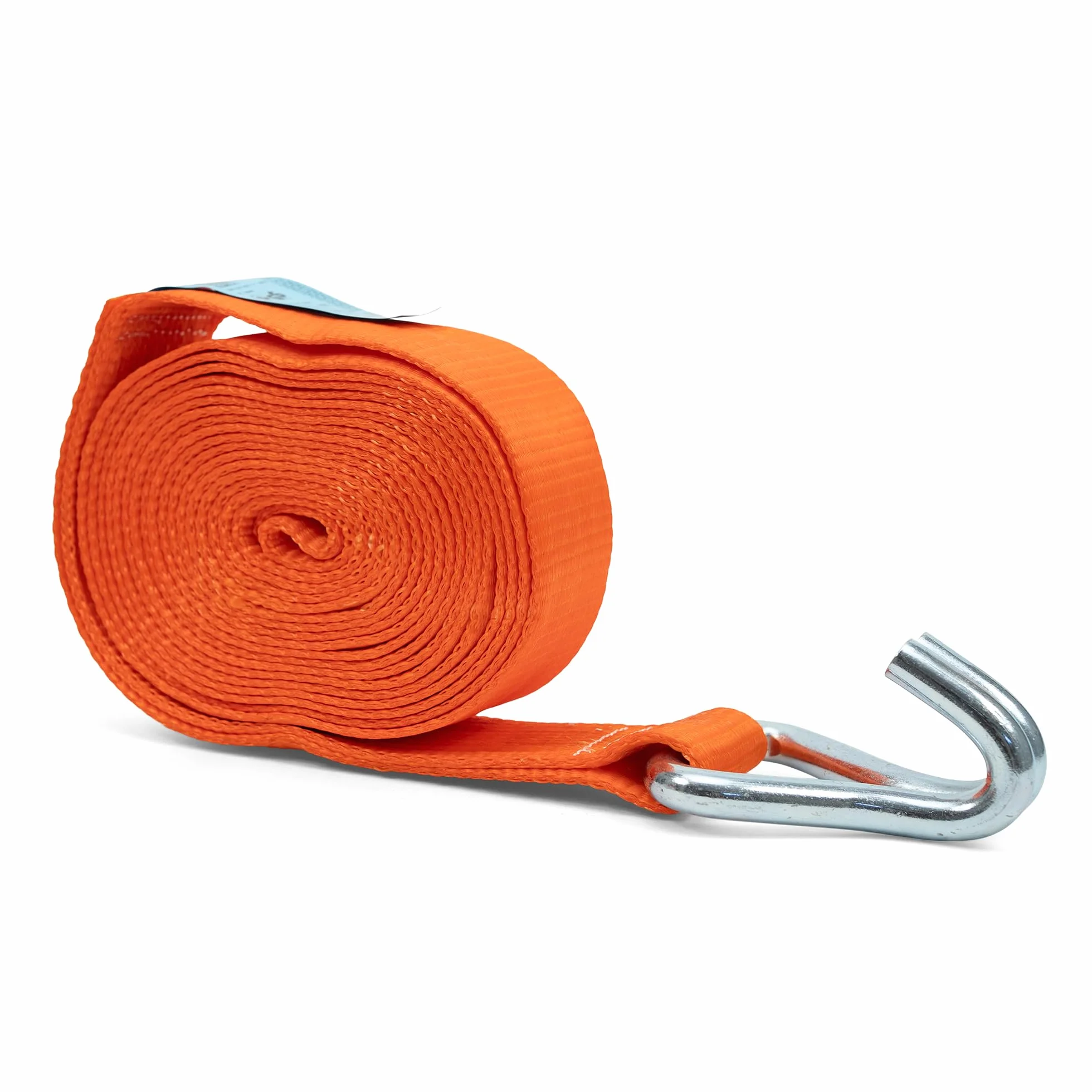DoZurr 5000 - Juego de 4 Correas tensoras con trinquete Estable y Gancho de Perfil, soporta hasta 2500 kg, 50 mm de Ancho x 6 m de Largo, Naranja, para Camiones y remolques Grandes