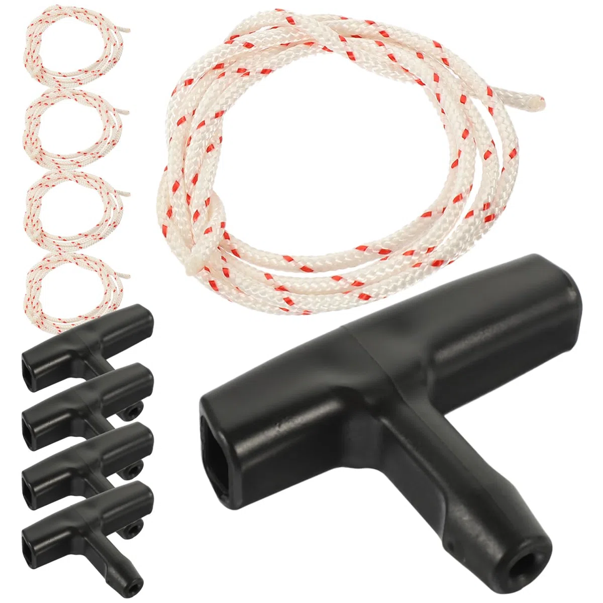jojofuny Cuerda de emergencia para puerta de garaje de 5 piezas con mango robusto, resistente a la rotura, flexible y duradera, adecuada para escaleras de suelo y refuerzo como repuesto para puerta
