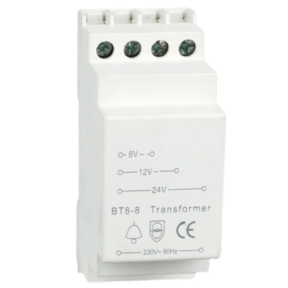 BAIFULAI Transformador de Timbre 8V-12V-24V - Se Adapta a Carriles Estándar de 35 mm - Para Timbre de Puerta