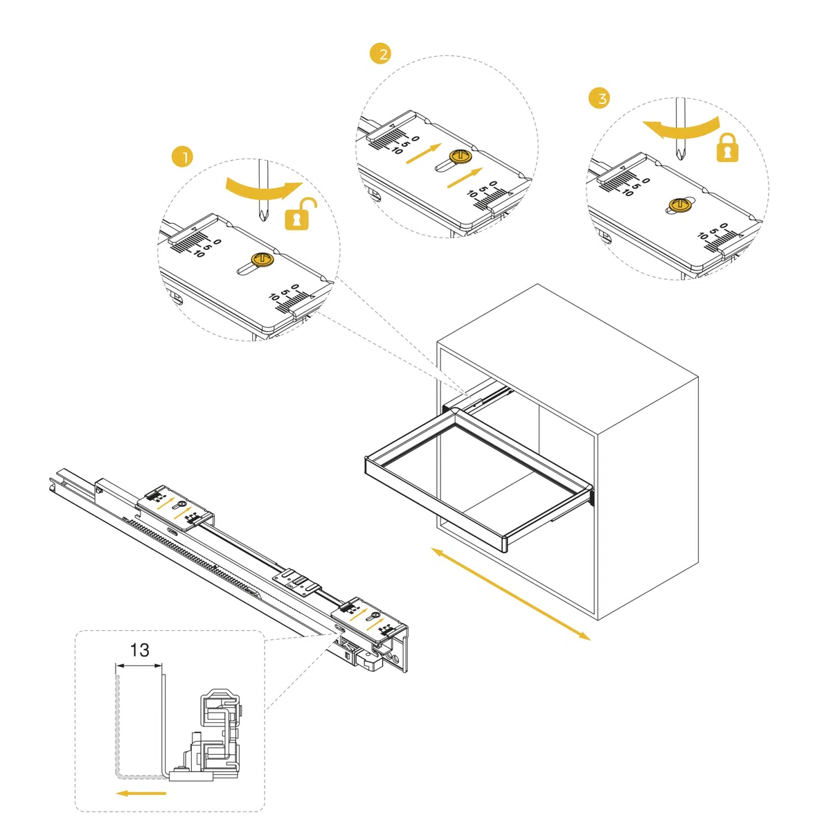 Emuca - Kit de cajón zapatero y bastidor regulable Quartz para armarios, guías de cierre suave y extracción total, Módulo 90cm, Acabado Titanio