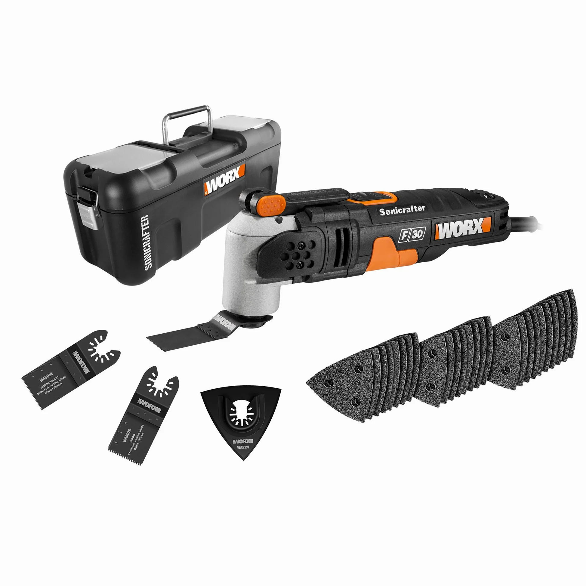 WORX Multiherramienta Sonicrafter 350W | WX680 | Velocidad variable, sistema Hypelock, interface universal