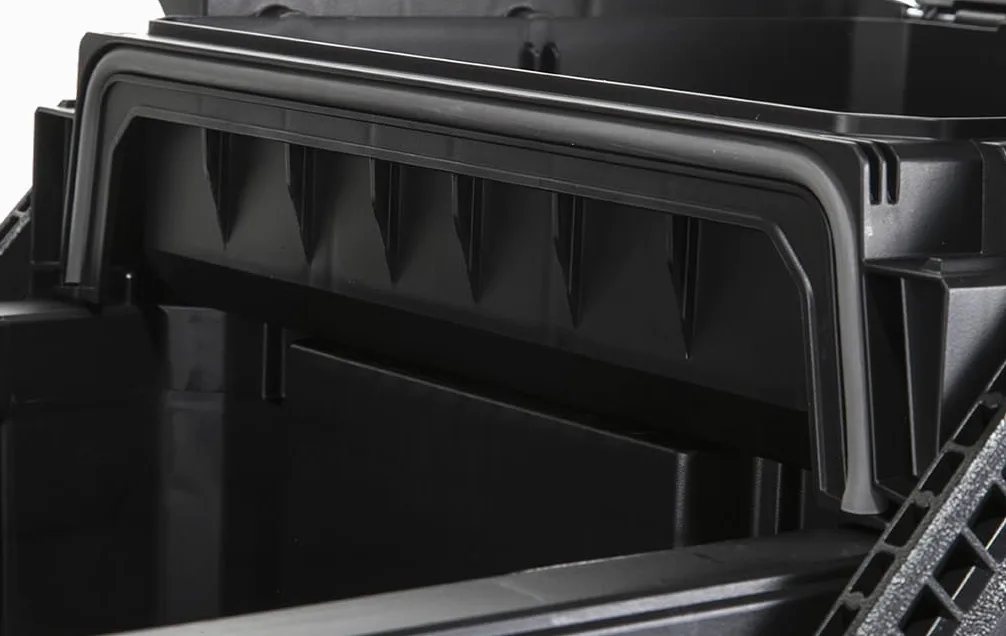 Keter- Caja de Herramientas con ruedas; Carro horizontal; 64,6 x 37,3 x 41 cm, Color Negro