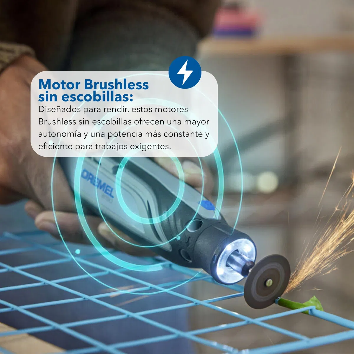 Dremel 8150 Multiherramienta a batería de 7,2 V 2Ah sin escobillas Herramienta Rotativa recargable por USB-C, 20 accesorios, Velocidad Variable 5.000-30.000 RPM, luz LED, corte, lijado, tallado