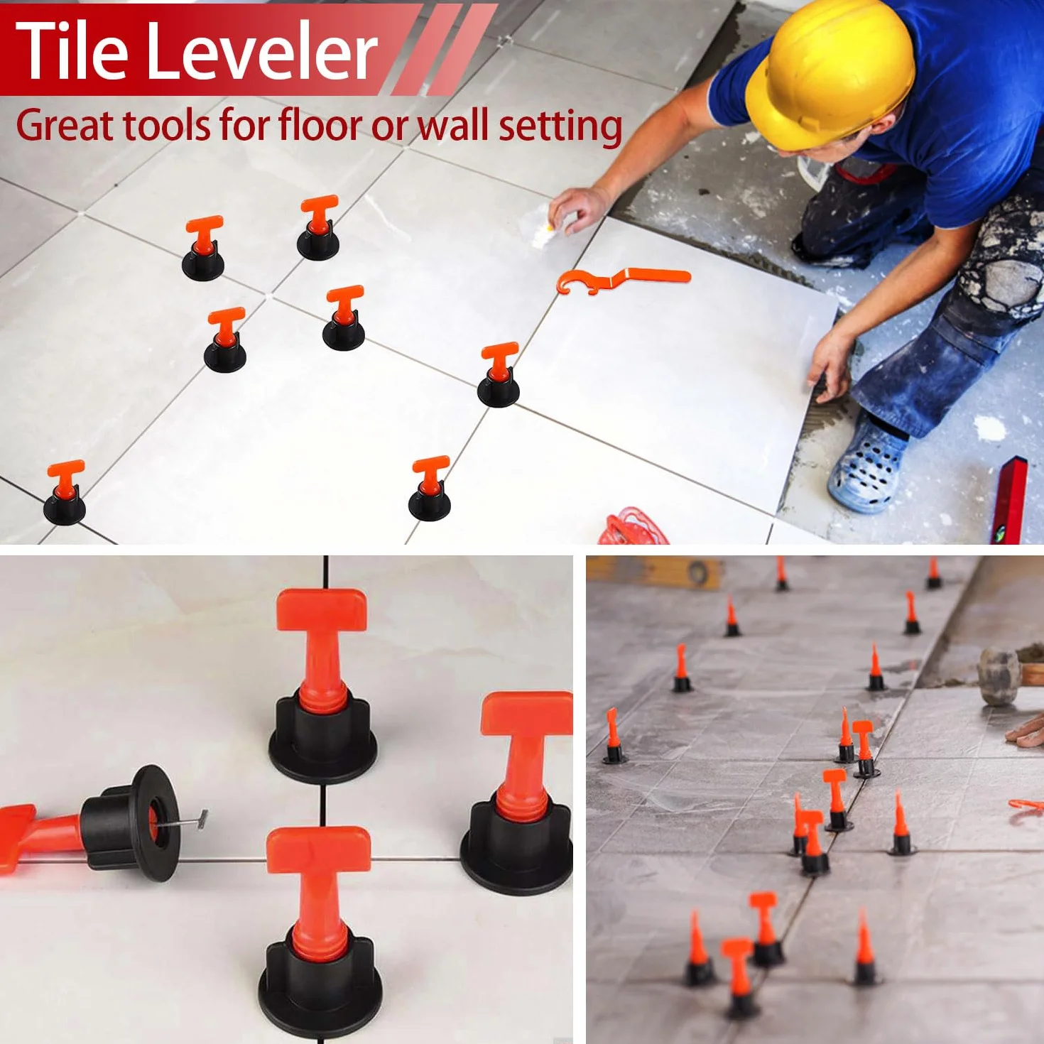 1304 Piezas Niveladores de Azulejos Cuñas Niveladoras Suelo Distanziatori per Piastrelle Cunei per Piastrelle con Cruz de Baldosa 2 mm y 3 mm Llave para baldosas para Azulejos y Baldosas Reutilizable