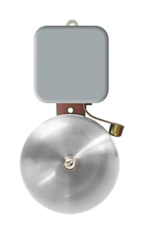 Timbre industrial, 20W, 98dB, ideal para alertas sonoras en entornos ruidosos y lugares de trabajo.
