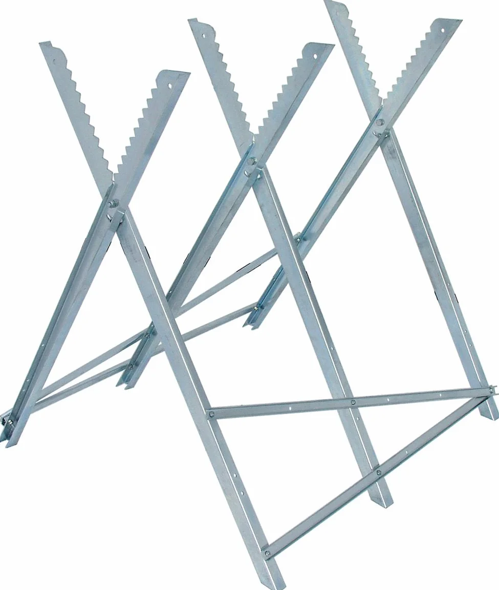 Brennenstuhl caballete de sierra MB 150 S (caballete de madera galvanizado, bastidor de sierra plegable)