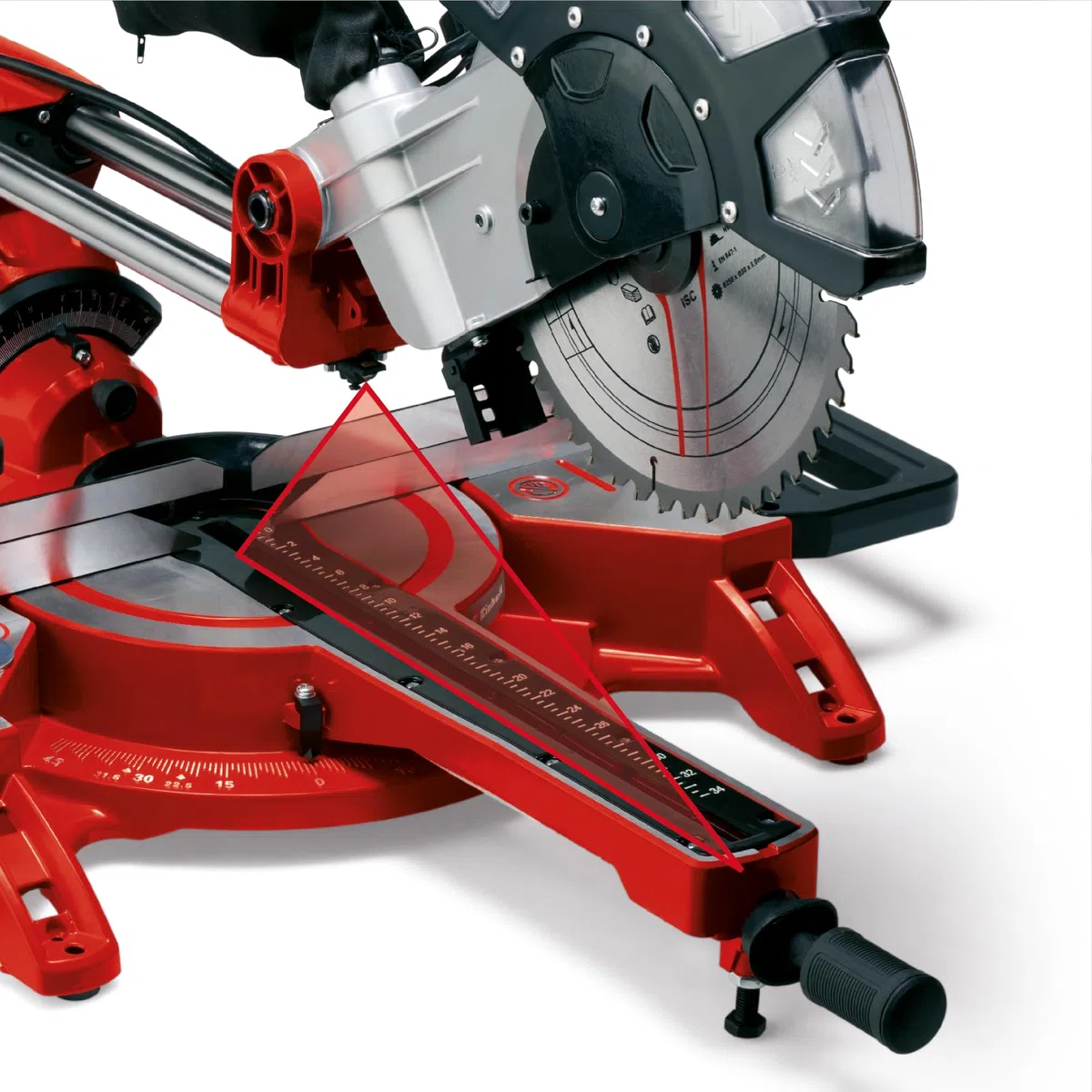 Einhell Ingletadora TC-SM 2534/1 Dual (máx. 2350 W, Función de tracción integrada, cabezal de sierra inclinable, tope de pieza de trabajo, láser, Incluye hoja de sierra de precisión de carburo)