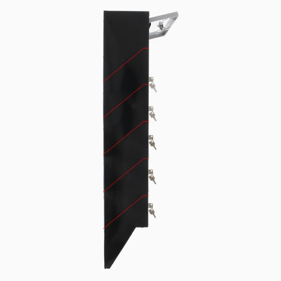 Buzón Depot 6 de Rottner, de 6 módulos, Color Plata / Negro, Ideal para comunidades o para exterior (en una zona protegida), acero, Cerradura de cilindro, Tarjetero para cada módulo