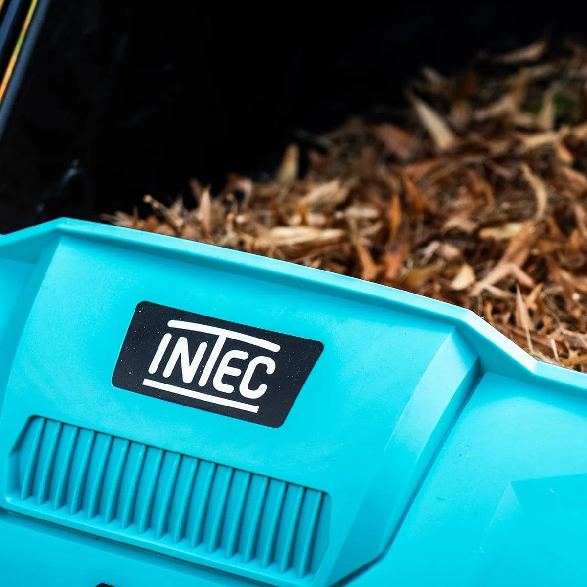 Intec – Barredora de césped recogida de hojas cepillo giratorio 53 cm regulable gran bandeja 100 l