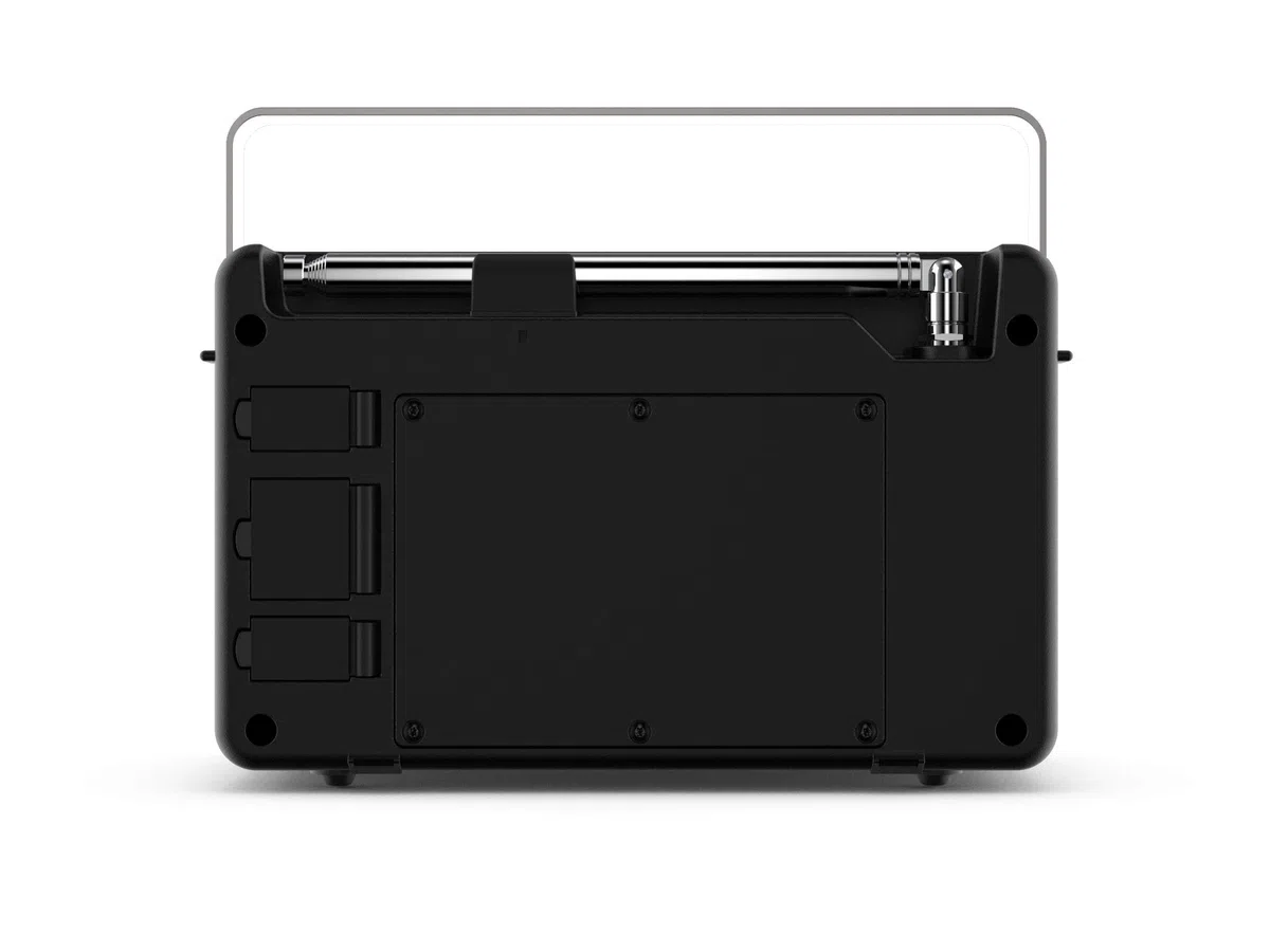 PerfectPro - Radio de astillero (Dab + Altavoz Bluetooth con recepción FM, Cargador y batería de Litio incluidos, Resistente a los Golpes, Radio portátil con Puertos AUX y USB