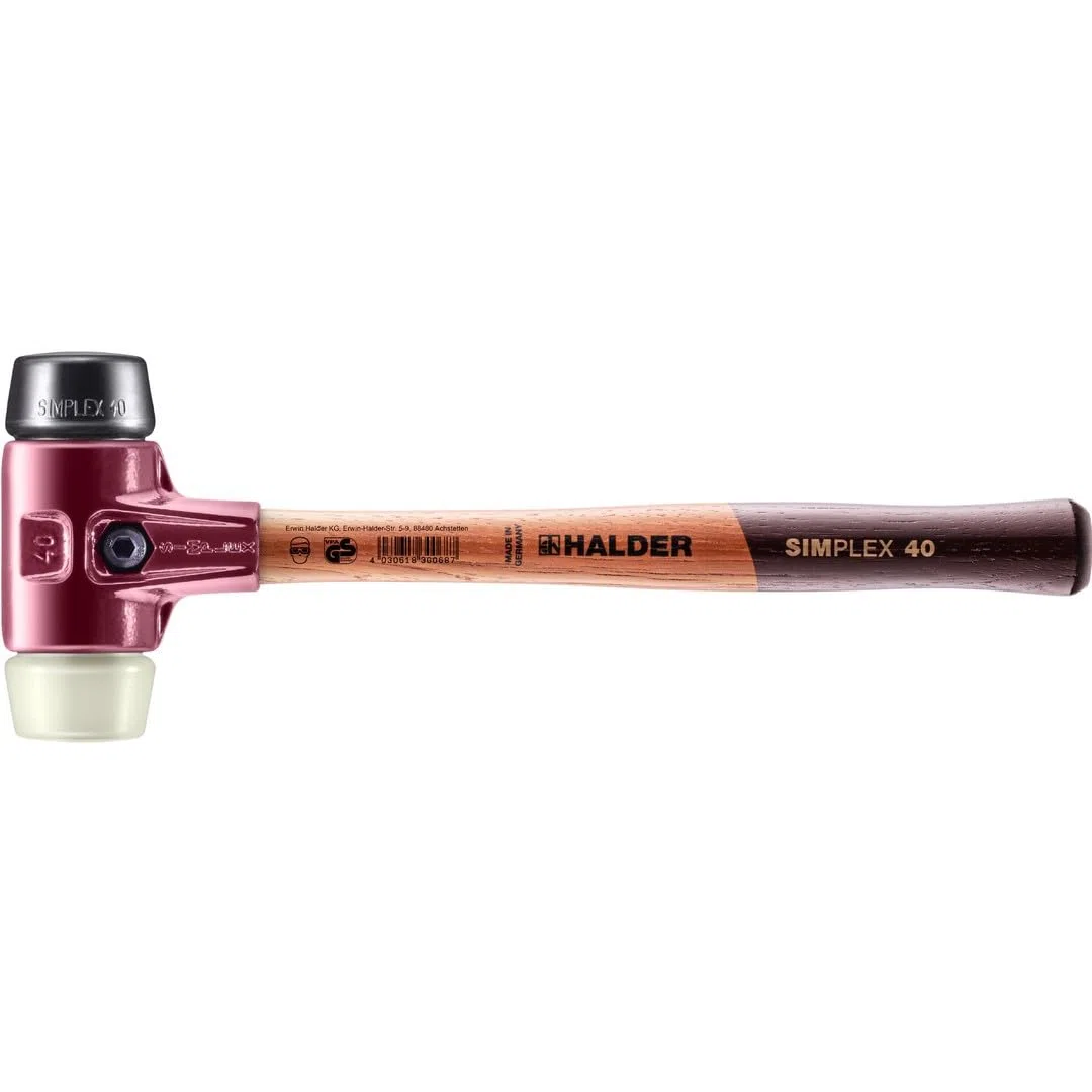HALDER 3028.040 - Maza de goma + nylon Simplex Ø 40 mm