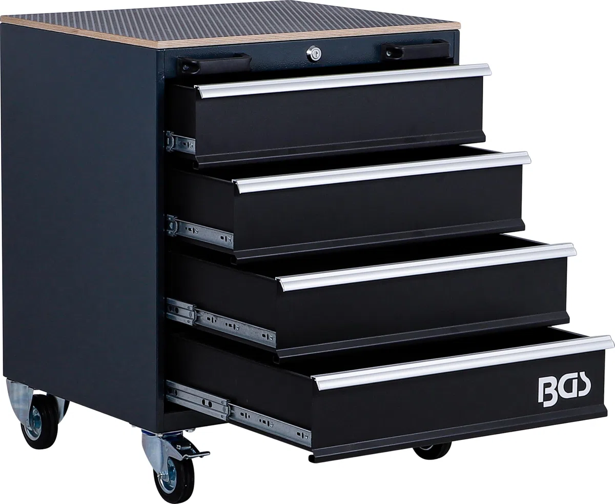 BGS 80220 | Carro de herramientas | 4 cajones | vacío | para sistema de módulos de pared