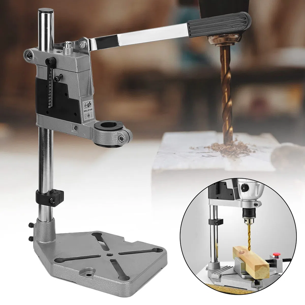 Soporte para taladro de columna, banco de trabajo universal para taladro eléctrico multifuncional para taladros eléctricos herramienta de molde