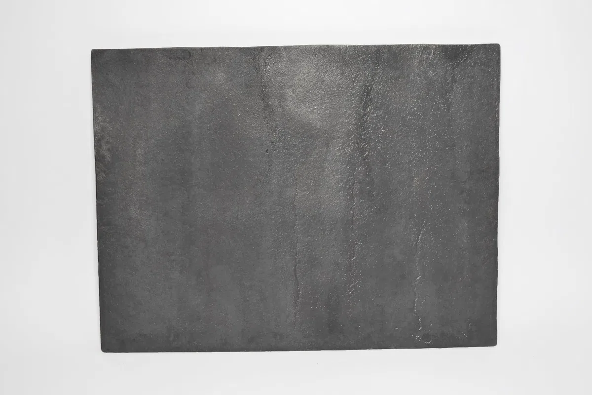 SEZAM - Placa decorativa de hierro fundido para chimenea, duradera, resistente, placa de horno gris, 46,5 x 35 x 0,9 cm
