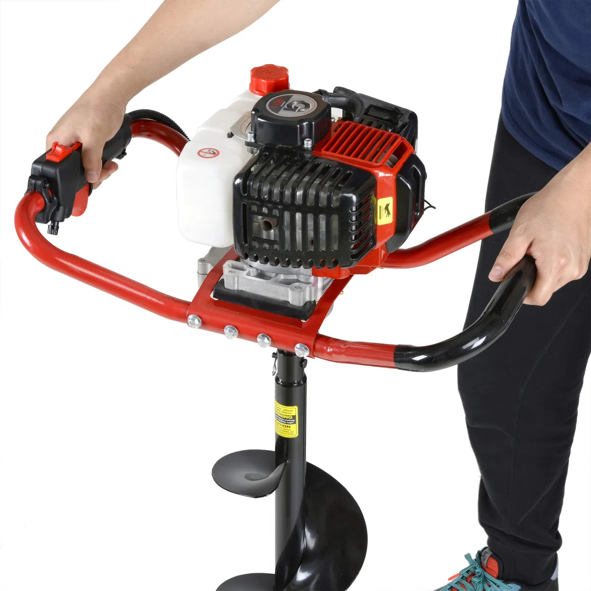 G ahoyadora gasolina 52CC gasolina tierra taladro (con 3 brocas Ø 100/150/200 mm* longitud 800 mm) poste agujero perforador