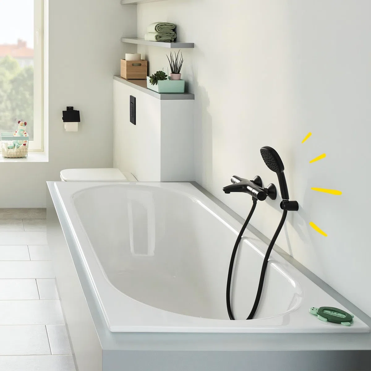 GROHE 1022162432 Precision Trend THM Bath Exp - Grifo termostático para bañera (1/2", color negro mate)