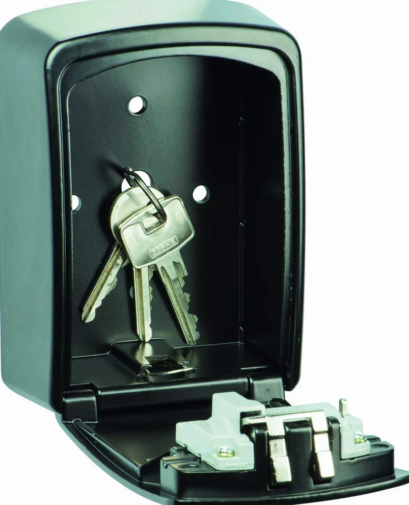 BURG-WÄCHTER Caja fuerte para llaves con código numérico de 4 dígitos para exterior e interior, Segura, Grande, Montaje de pared, Key Safe 40 SB, Negro