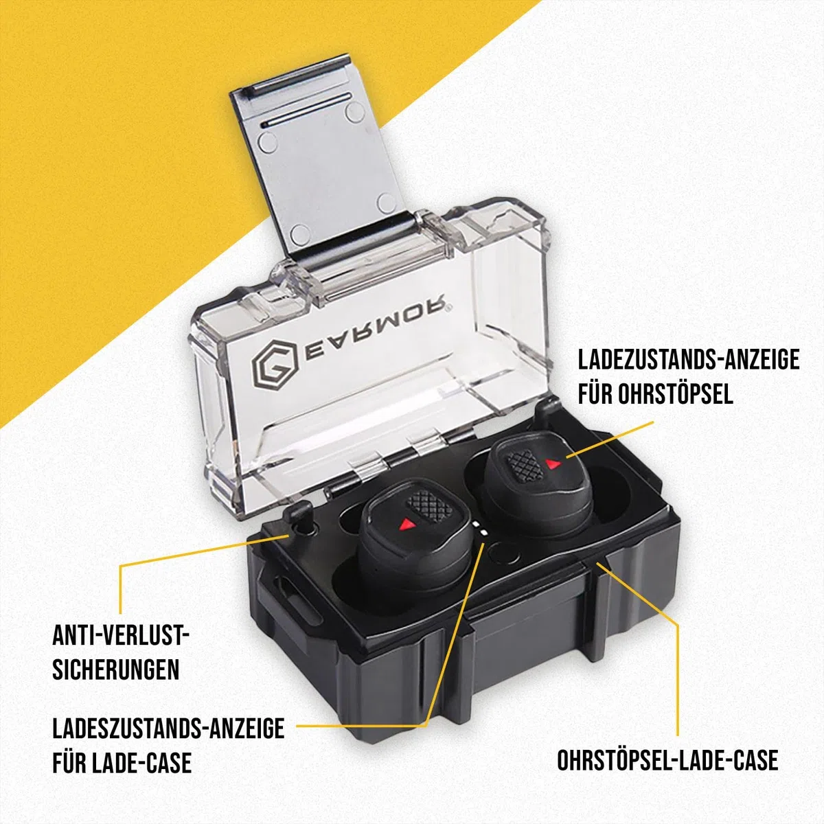 EARMOR Tapones electrónicos M20T Pro para disparar - NRR 30 dB BT 5.4 Protección auditiva con cancelación de ruido con cancelación de ruido - protección auditiva activa para deportes de tiro, caza