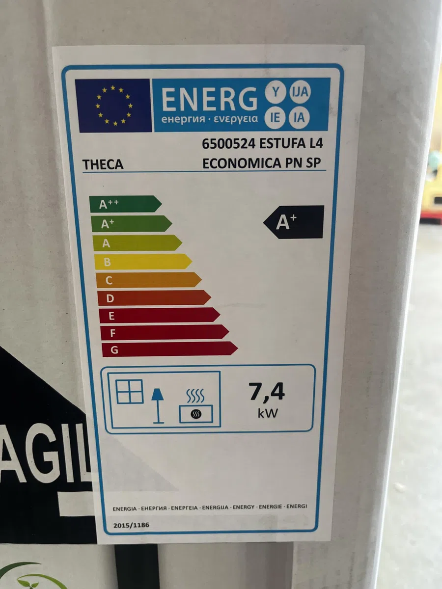 Estufa de Leña Económica, Montaje en Suelo, Combustible Madera, Cuerpo de Chapa, L4 ECONOMICA, 38x38x65 cm, 15 kg