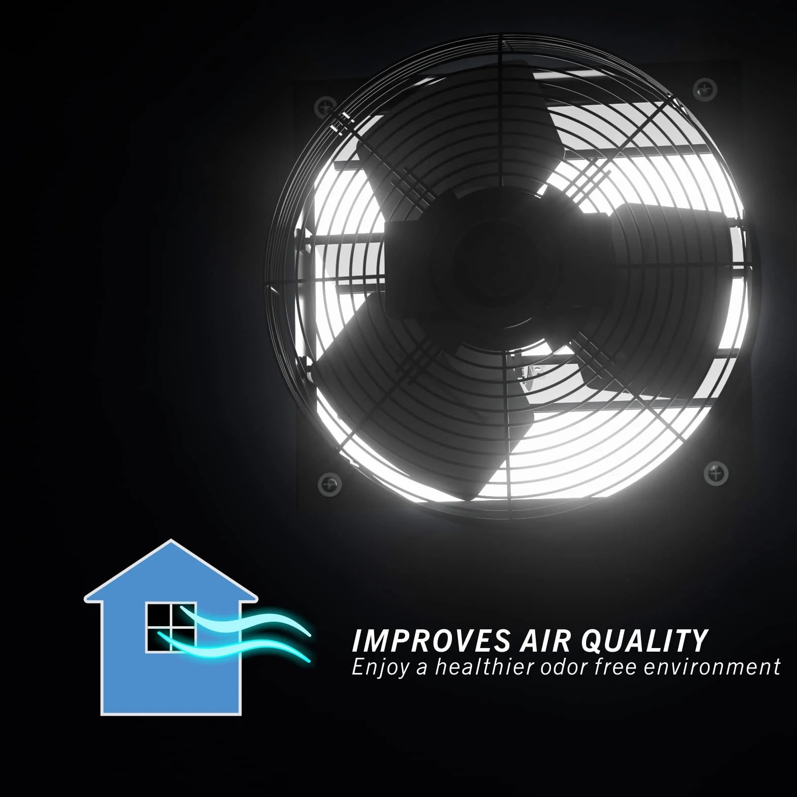 Aygrochy 300mm Ventilador extractor de aire escape, para calefacción, refrigeración, tiendas de crecimiento, hidroponía, uso doméstico, ventilación y extractor de aire.