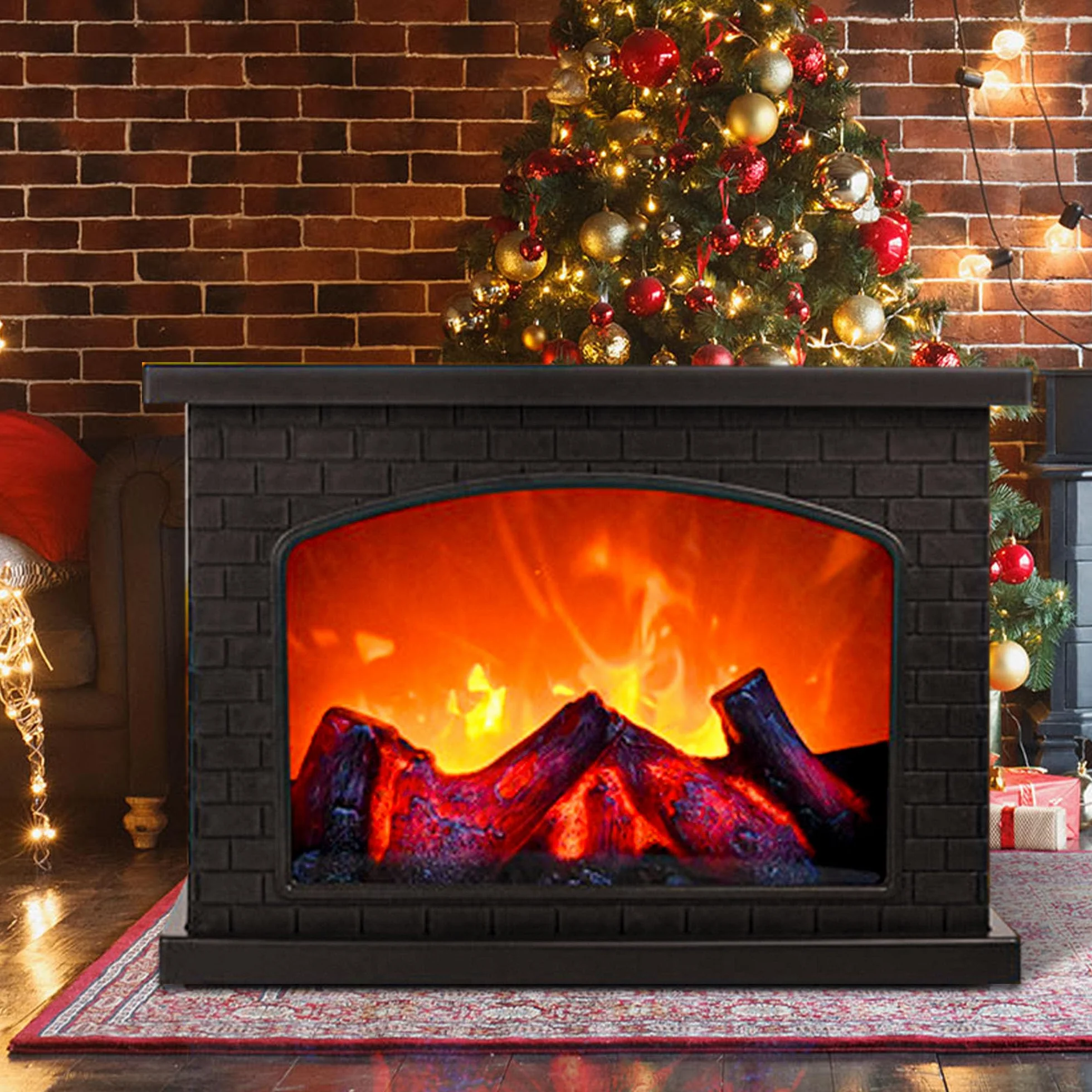 Lámpara LED de Chimenea Con Control Táctil - Efecto Llama, USB y Baterías - Simulación de Chimenea Para Decoración del Hogar