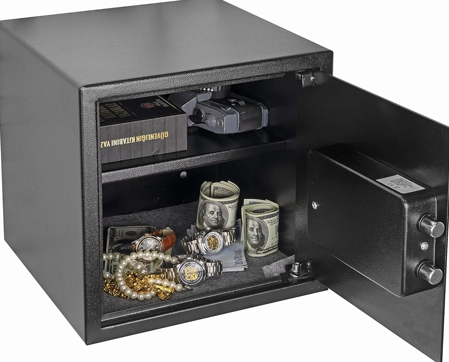 Genie Hand – Caja fuerte con doble cerradura – 2 cruzada cerradura – (Estándar)
