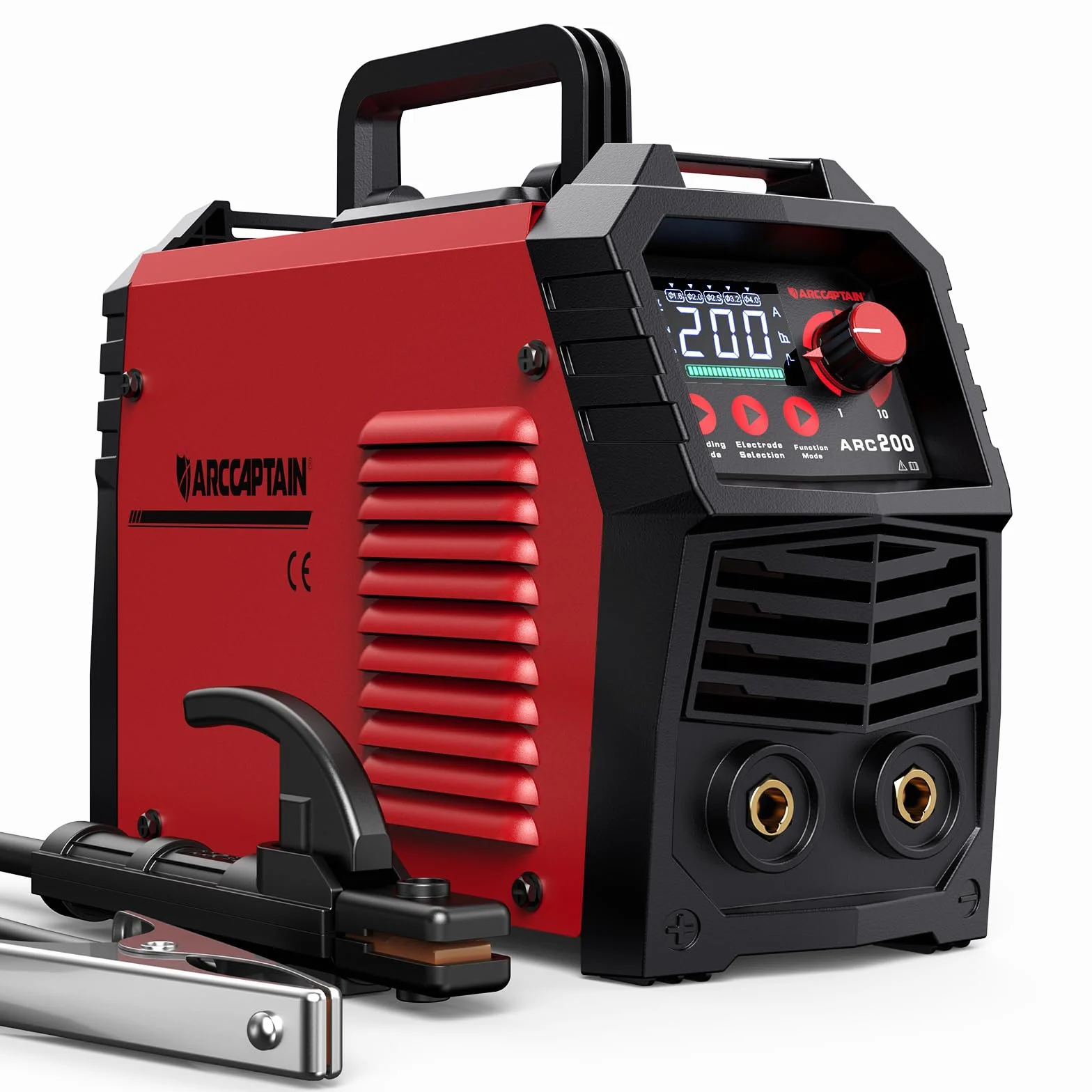 ARCCAPTAIN Soldador Inverter de 200 A con Pantalla LED Grande, Maquina de Soldar TIG ARC/Lift con Control sinérgico, Inversor IGBT, 230V Grupo de Soldar MMA con Hot Start, Arc Force