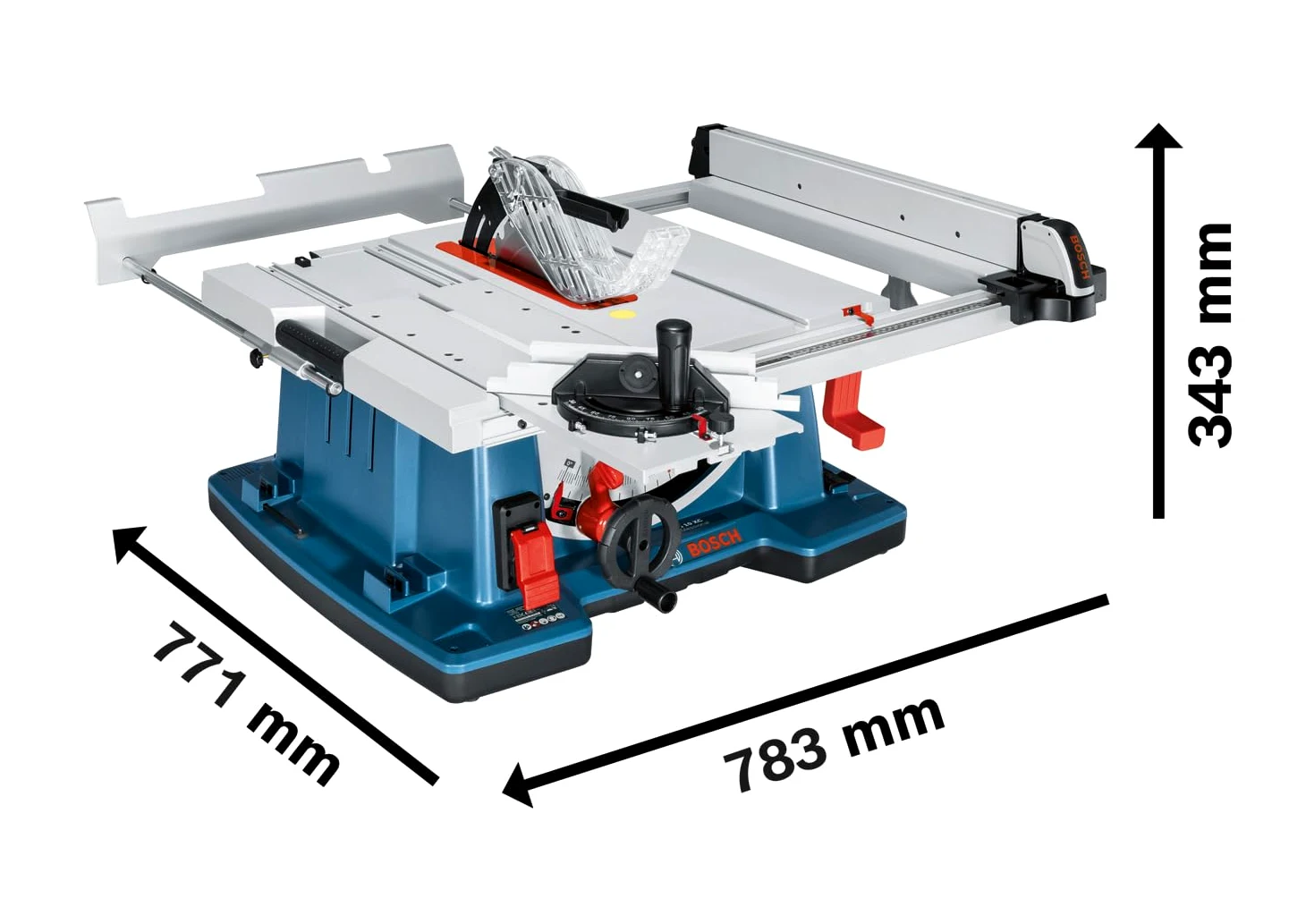 Bosch Professional GTS 10 XC - Sierra circular de mesa (2100 W, Ø disco de sierra 254 mm, freno motor, en caja)